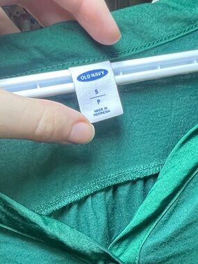 Old Navy Women's Deep Green Button-Front Blouse